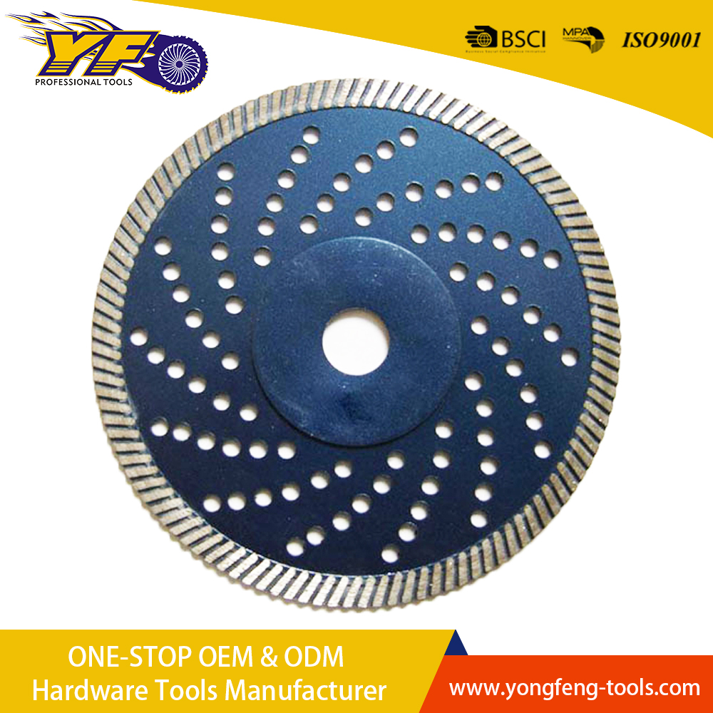 Mable masonry cutting blade with flange
