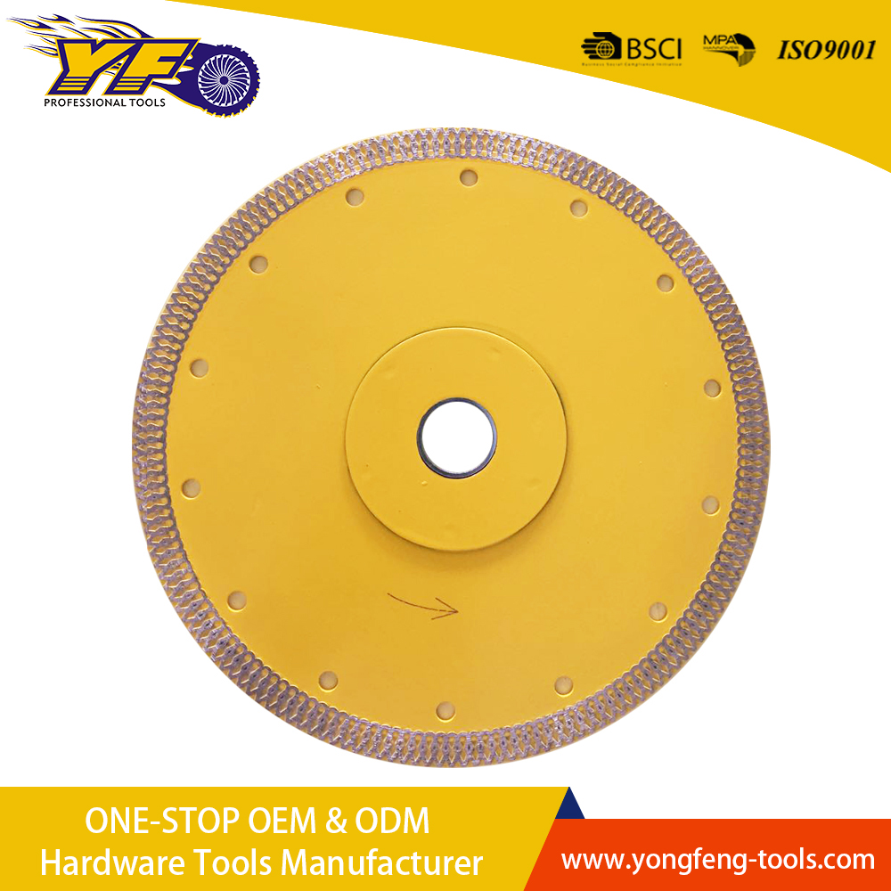 Turbo saw blade with flage